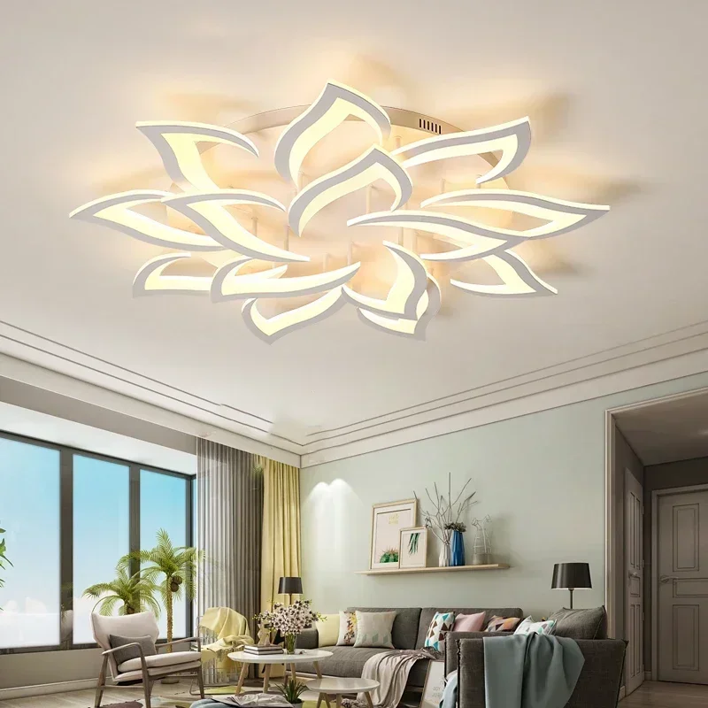 Interior Design Kitchen And Living Room - Designer LED Petal Chandelier Living Room