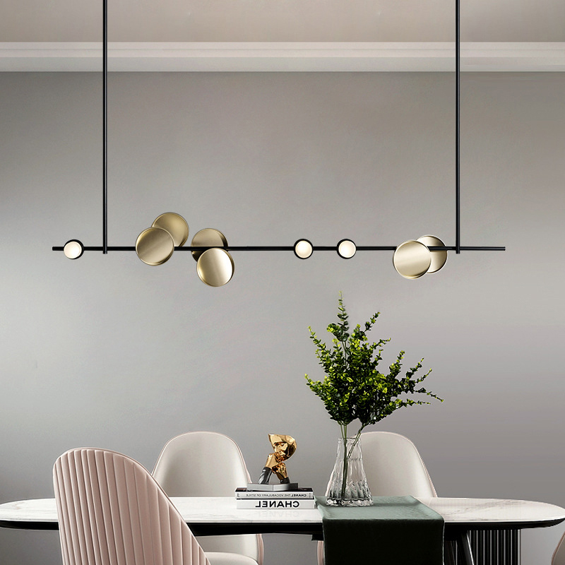 Interior Design Kitchen And Living Room - Modern Minimalist Decor Ceiling Chandelier Lamp