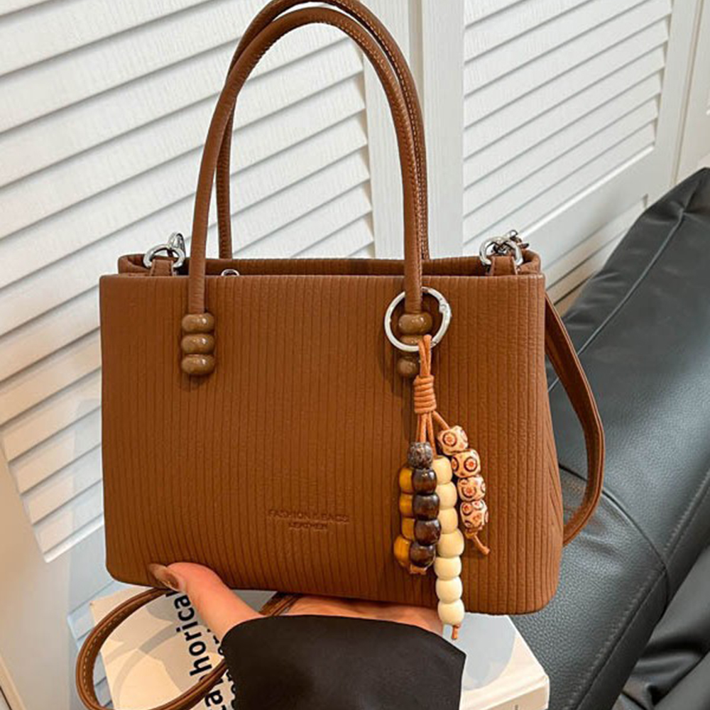 Interior Design Vintage Style - Thin Stripe Pattern PU Leather Crossbody