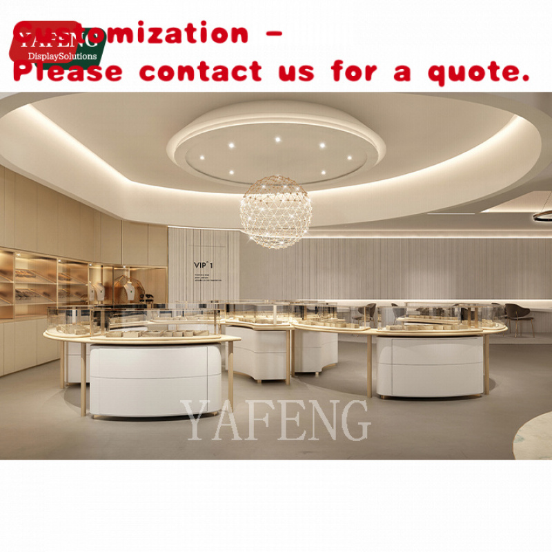 Interior Design Lighting Layout - custom.Luxury Modern Jewelry Shop 3D Rendering