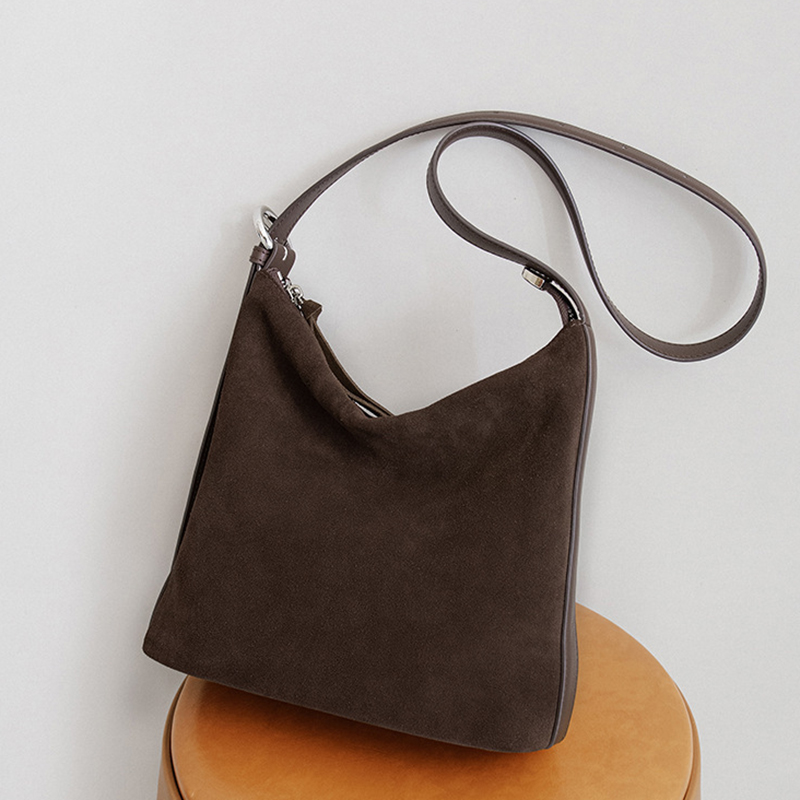 Women's Bucket Bag Suede Leath - Interior Design Vintage Style recension och pris