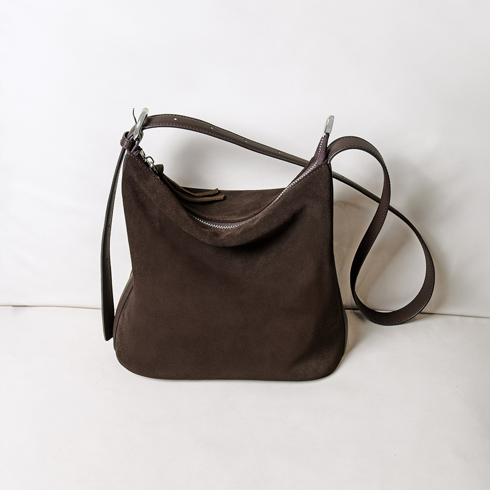 Women's Bucket Bag Suede Leath - Interior Design Vintage Style recension och pris
