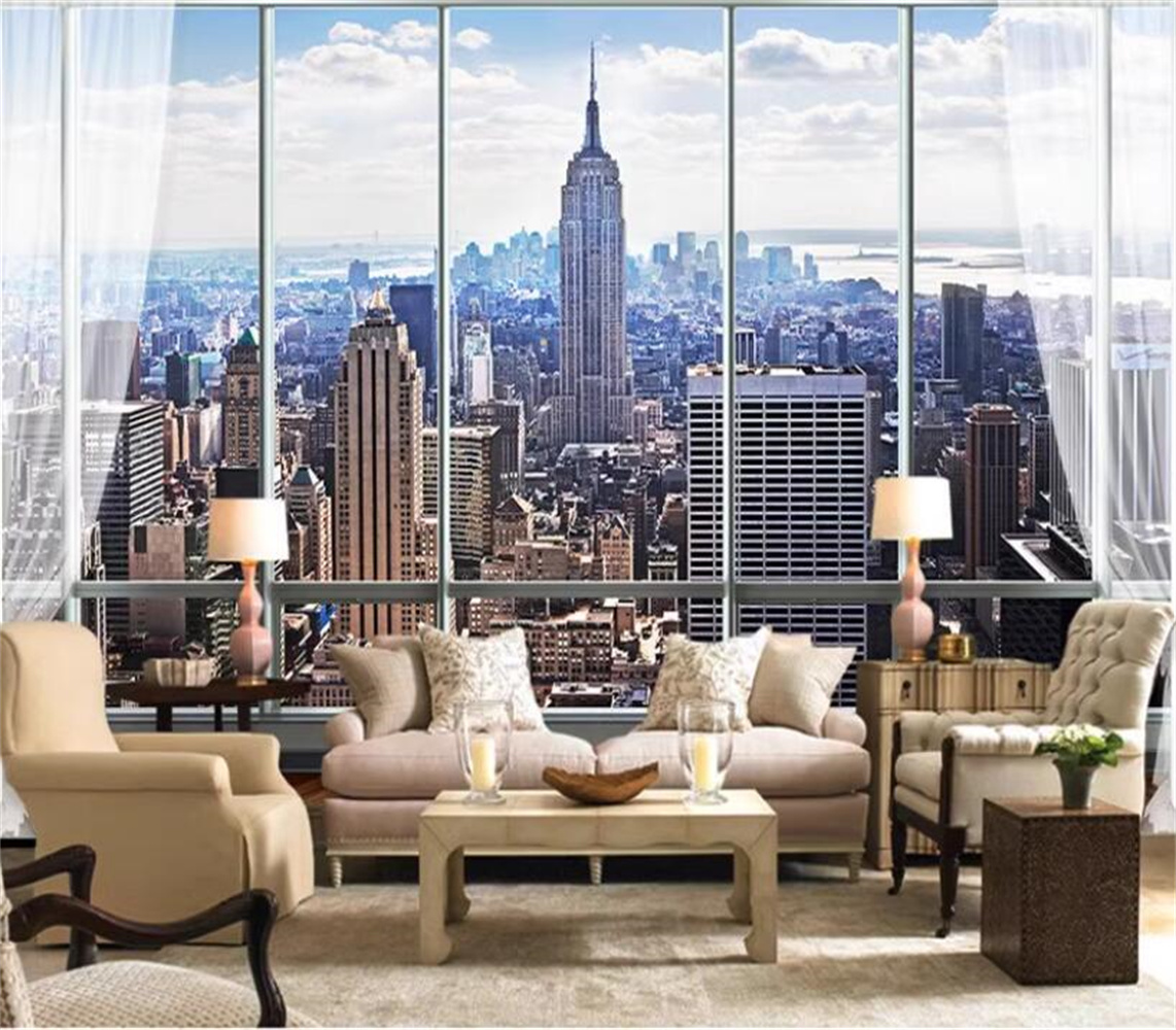 New York Sunrise 3D Window Cit - Interior Design New York recension och pris