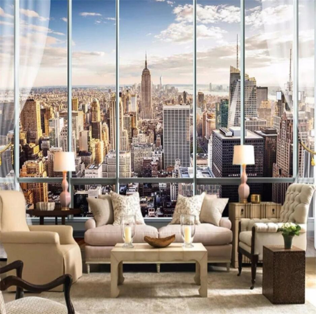 New York Sunrise 3D Window Cit - Interior Design New York recension och pris