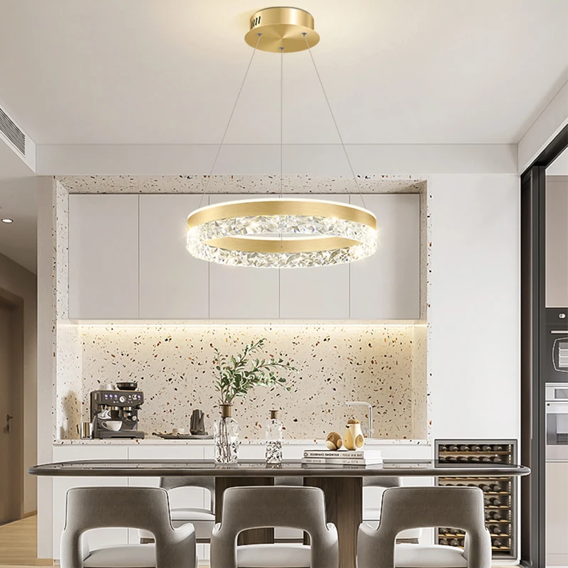 Modern Luxury Crystal LED Pend - Interior Design Kitchen And Living Room recension och pris
