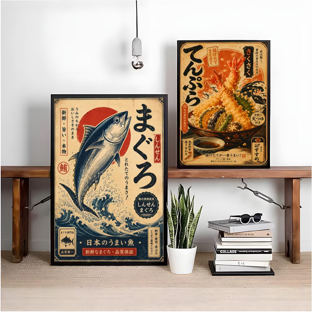 Vintage Japanese Fish Sushi La - Interior Design Japan recension och pris